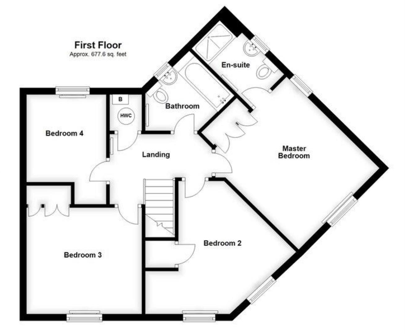 First Floor Floorplan for Willow Road, Barrow Upon Soar, Loughborough