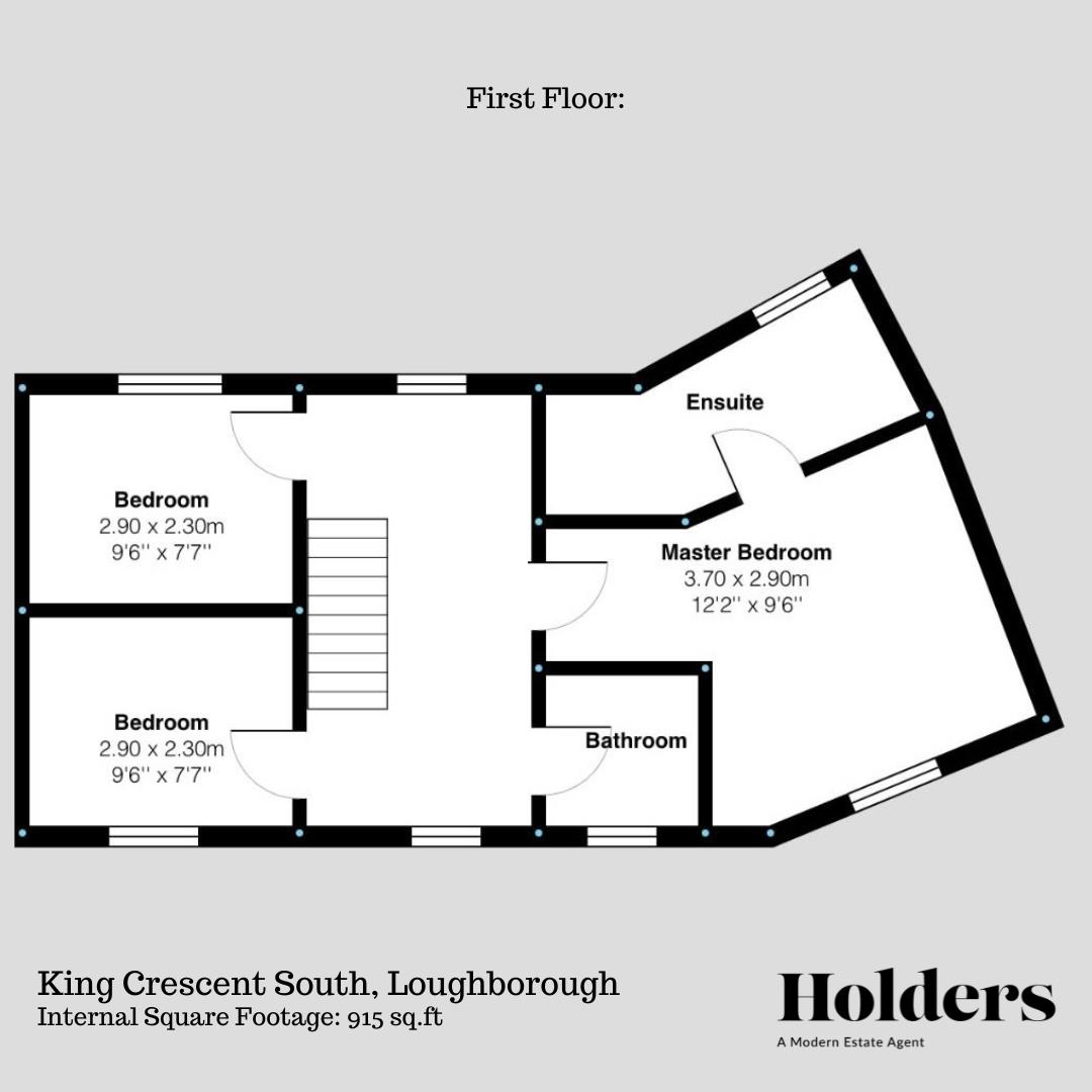 First Floor Floorplan for King Crescent South, Loughborough