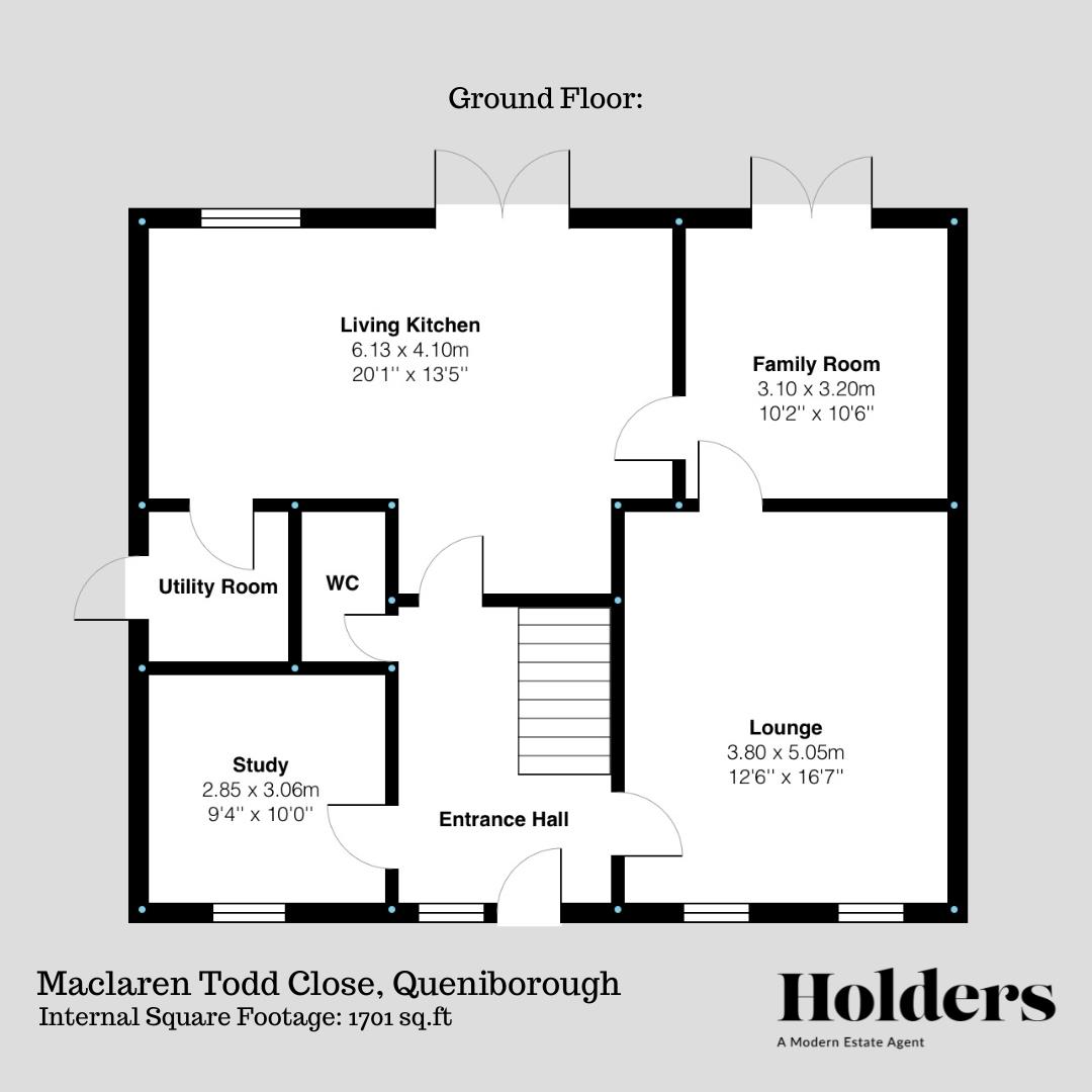 Ground Floor Floorplan for Maclaren Todd Close, Queniborough, Leicester