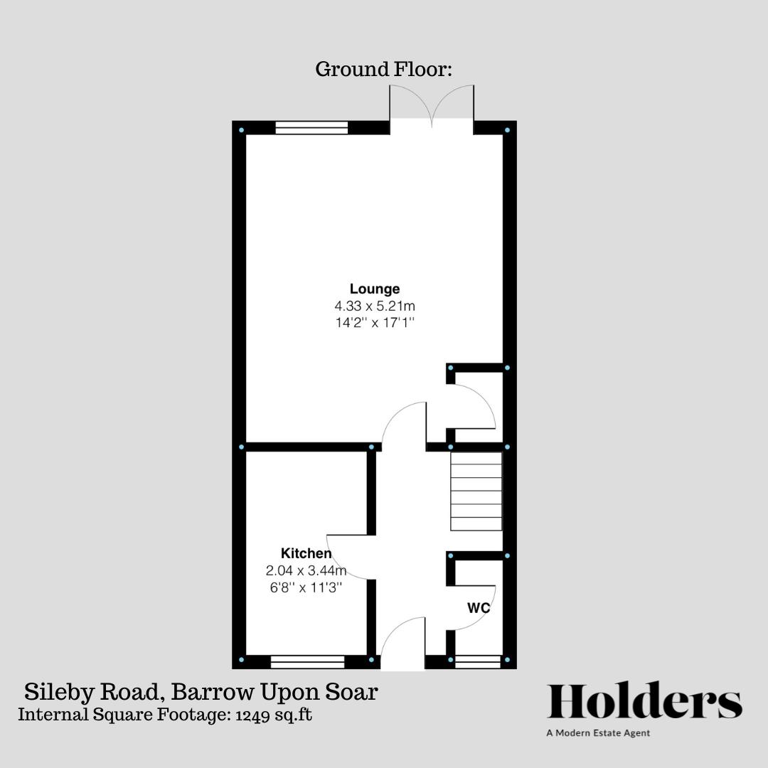 Ground Floor Floorplan for Sileby Road, Barrow Upon Soar, Loughborough