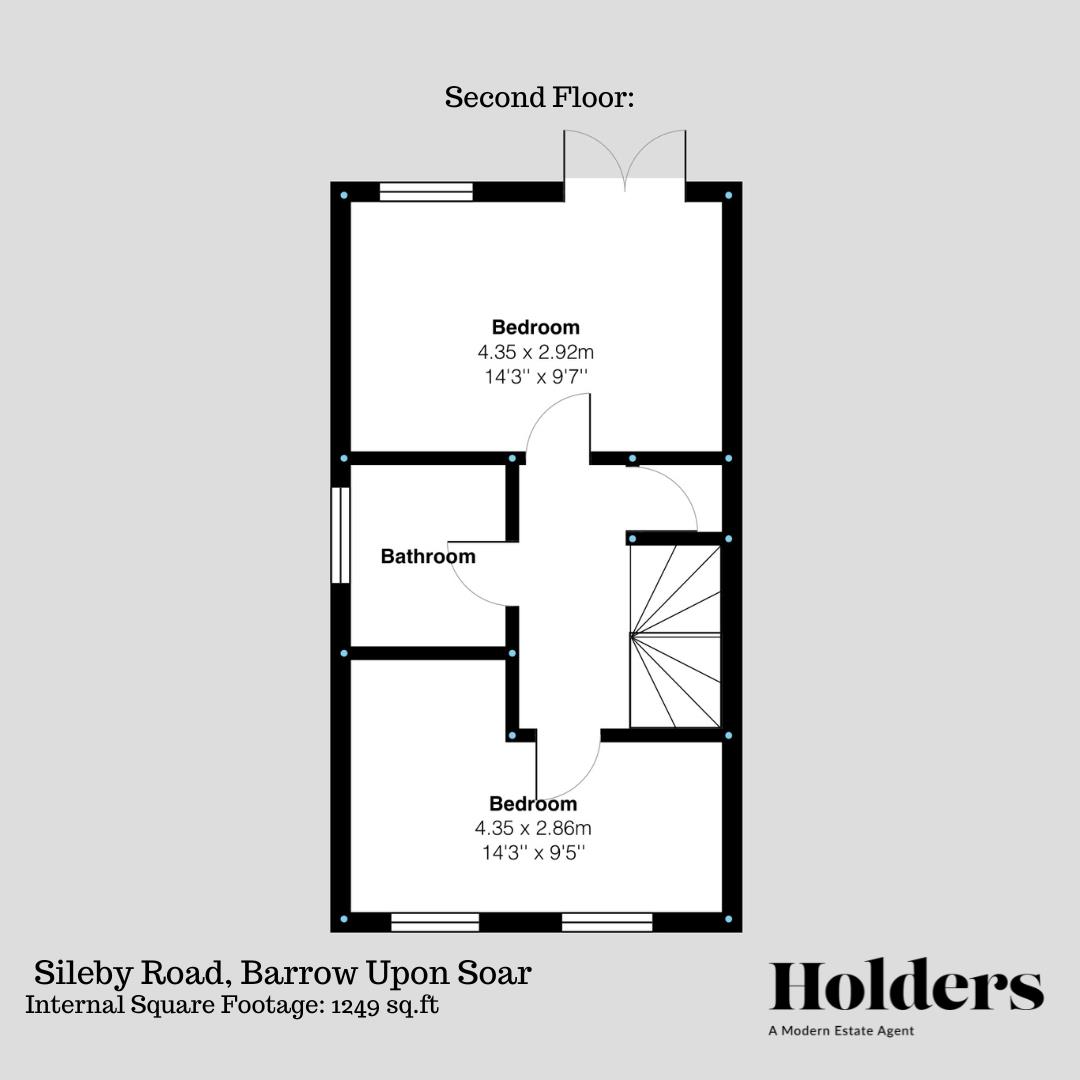 First Floor Floorplan for Sileby Road, Barrow Upon Soar, Loughborough