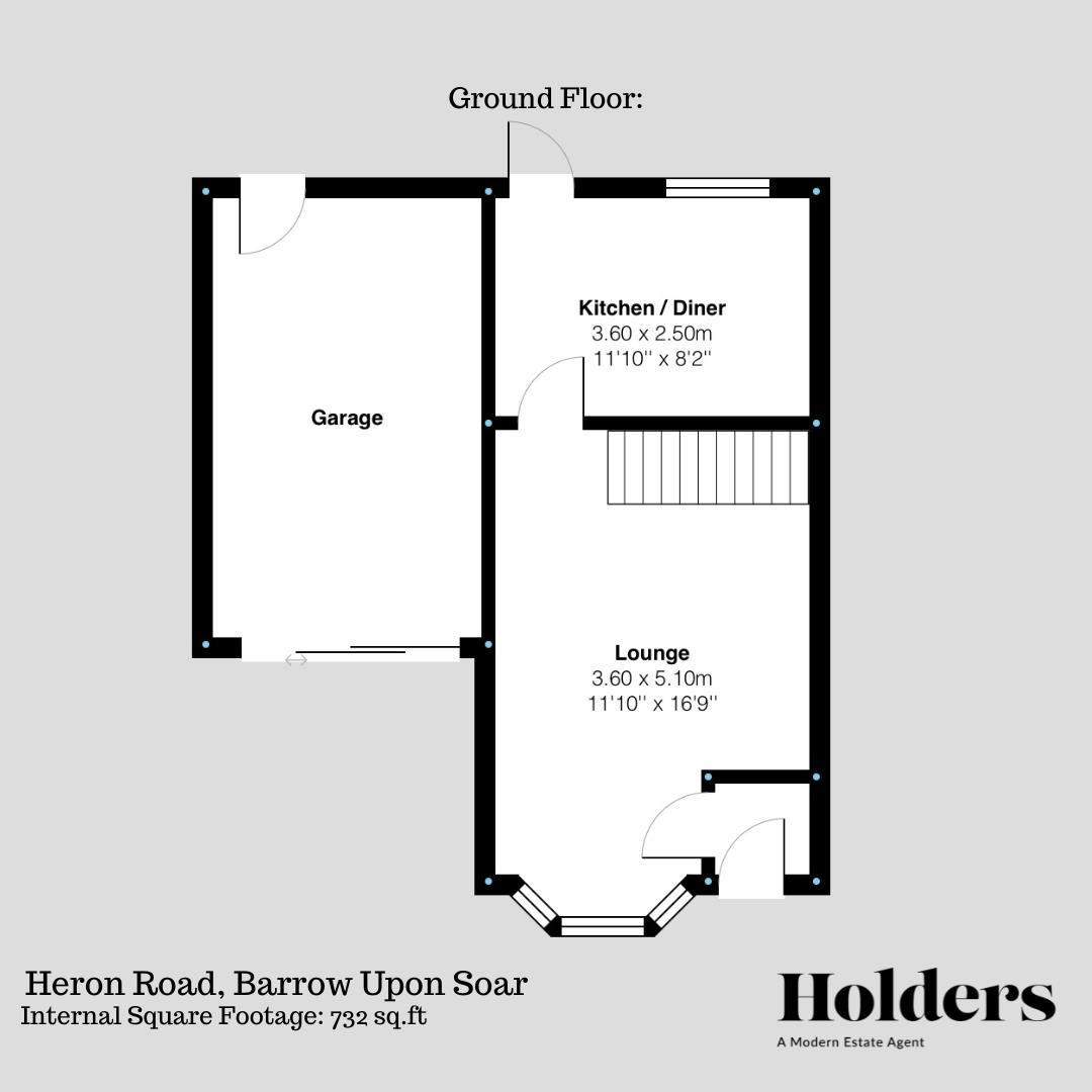 Ground Floor Floorplan for Heron Road, Barrow Upon Soar, Loughborough