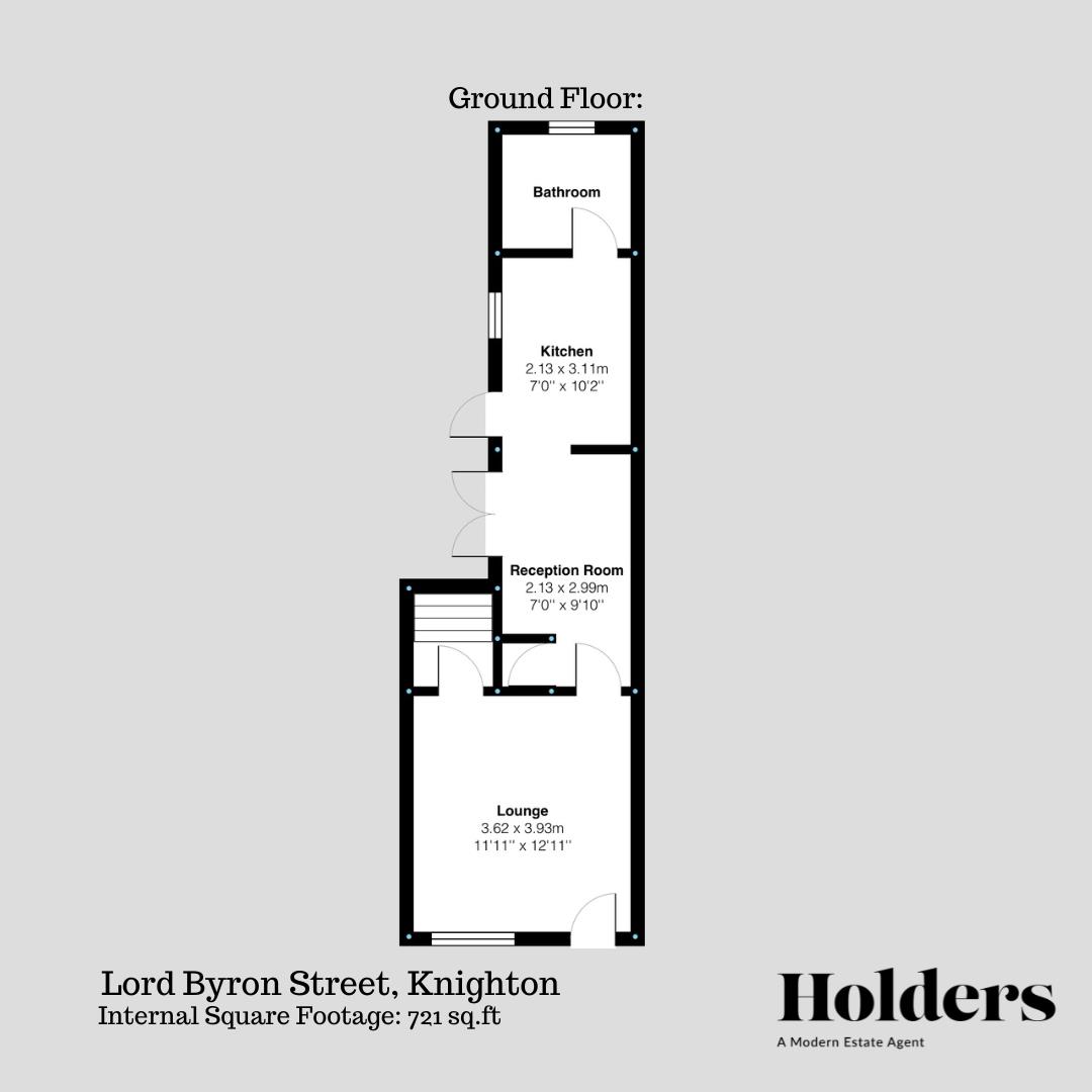 Ground Floor Floorplan for Lord Byron Street, Leicester