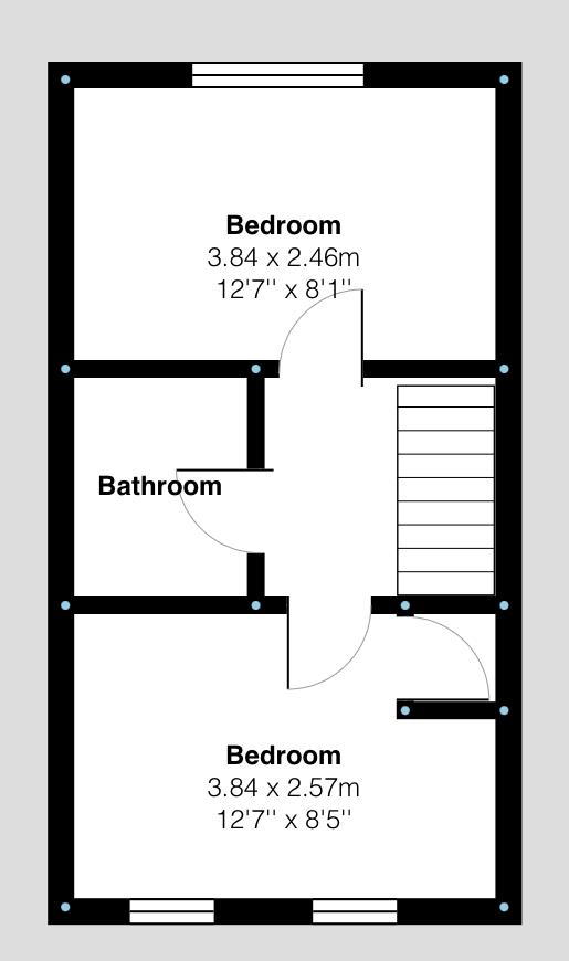 First Floor Floorplan for Dormouse Close, East Leake