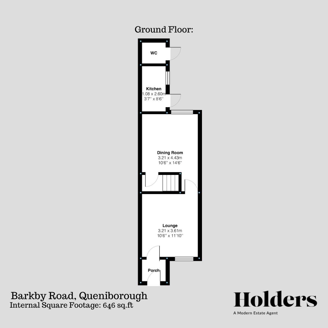 Ground Floor Floorplan for Barkby Road, Queniborough, Leicester