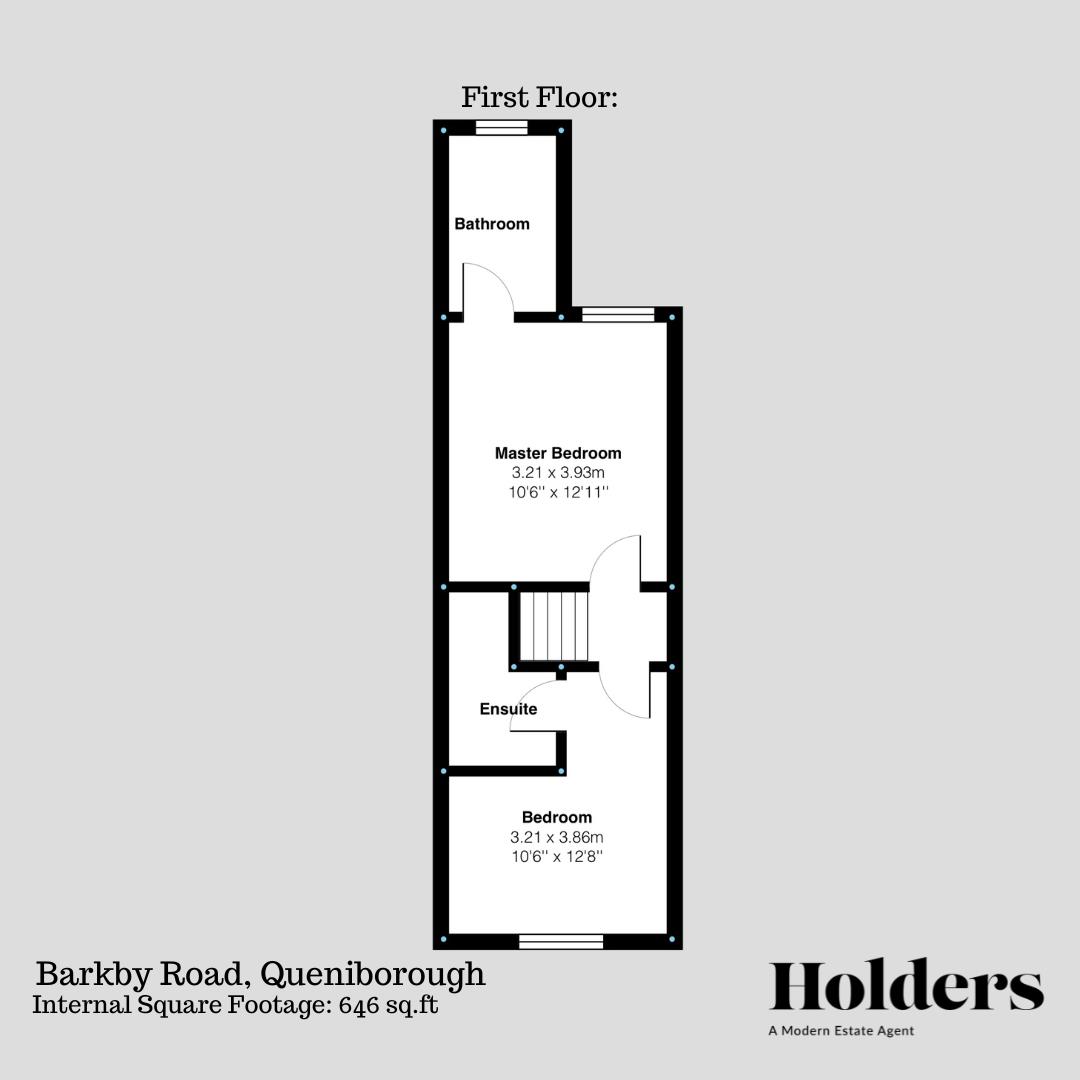 First Floor Floorplan for Barkby Road, Queniborough, Leicester