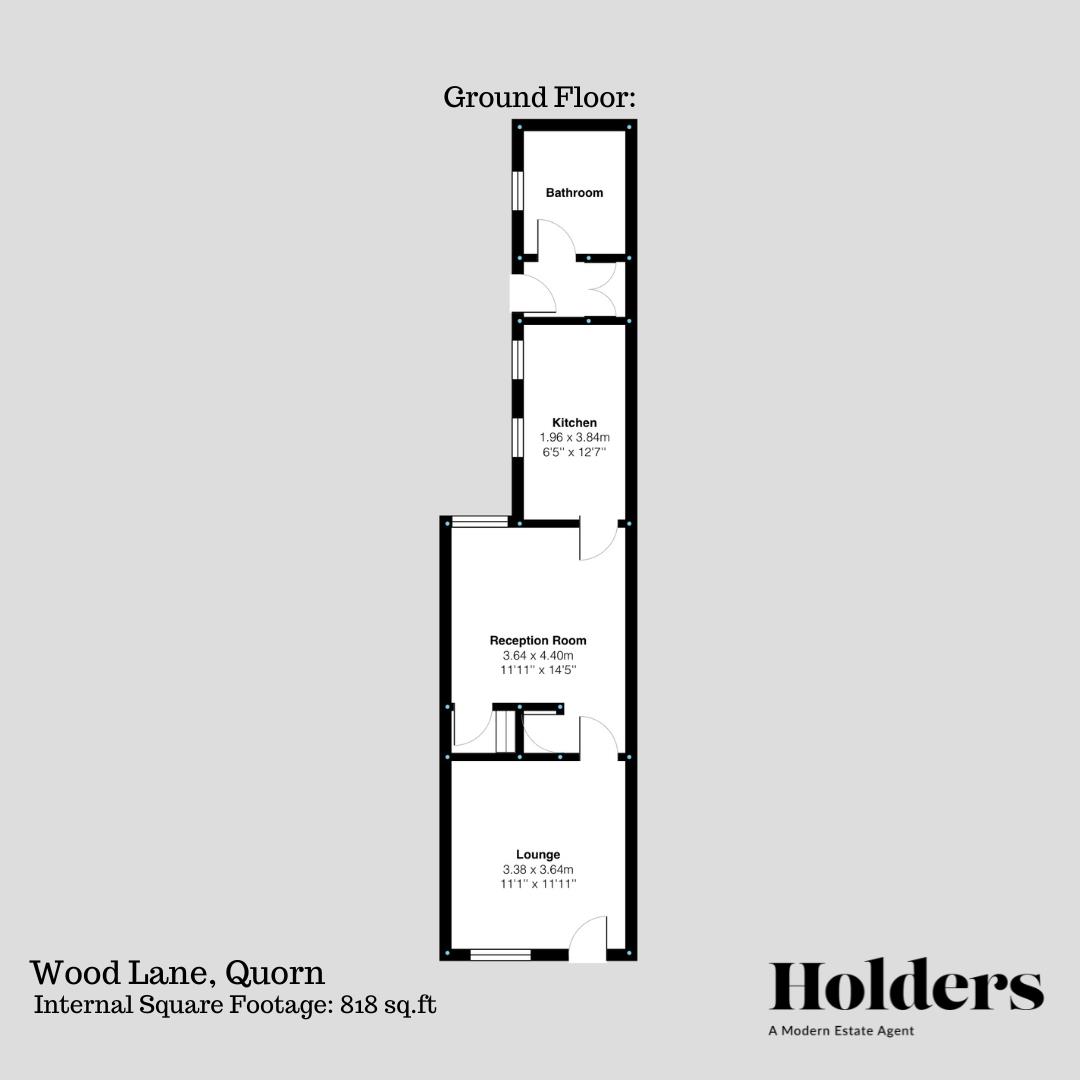 Ground Floor Floorplan for Wood Lane, Quorn, Loughborough