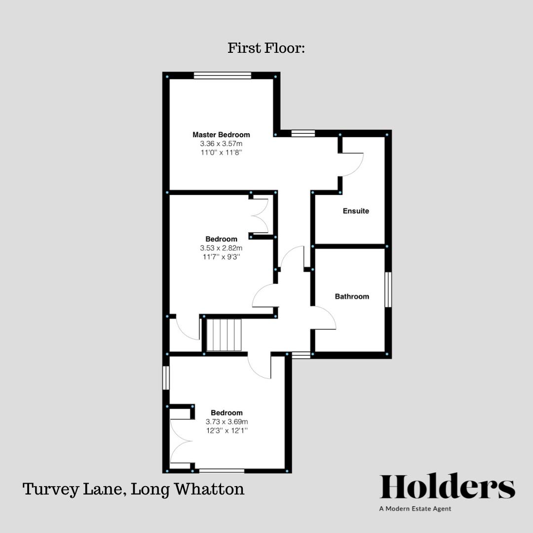 First Floor Floorplan for Turvey Lane, Long Whatton, Loughborough