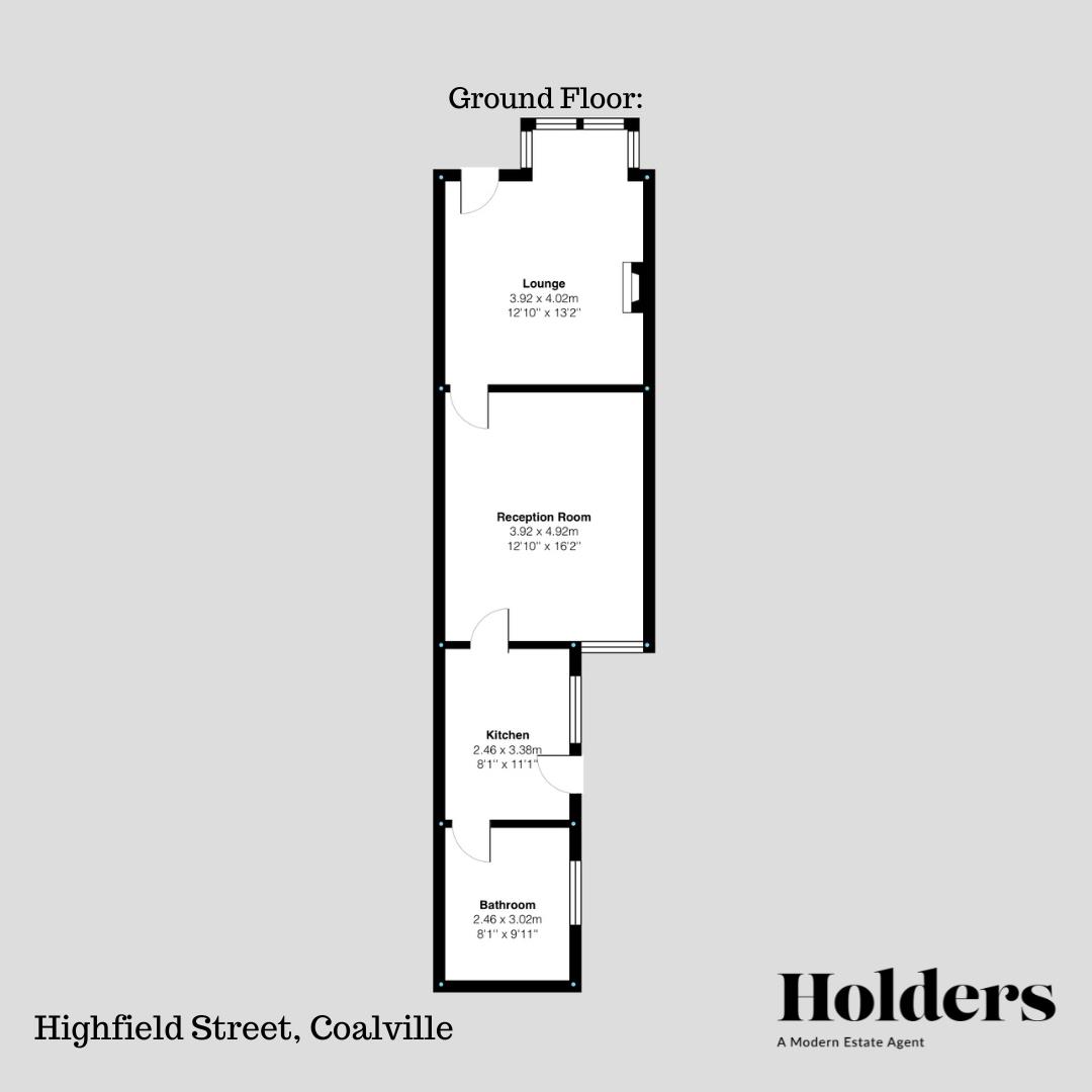 Ground Floor Floorplan for Highfield Street, Coalville