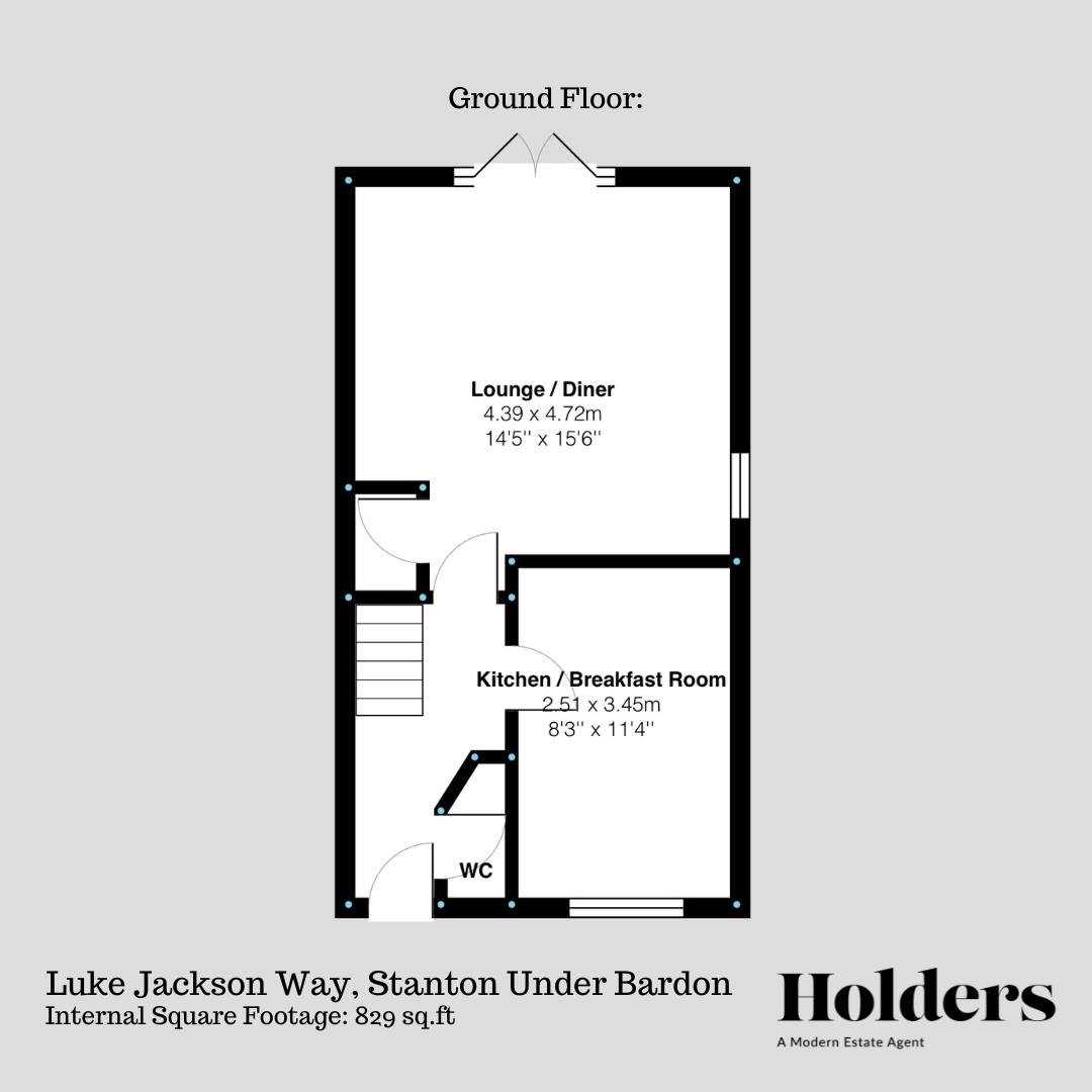 Ground Floor Floorplan for Luke Jackson Way, Stanton Under Bardon, Markfield