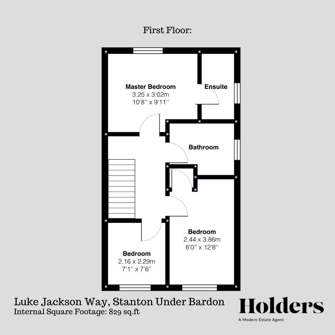 First Floor Floorplan for Luke Jackson Way, Stanton Under Bardon, Markfield