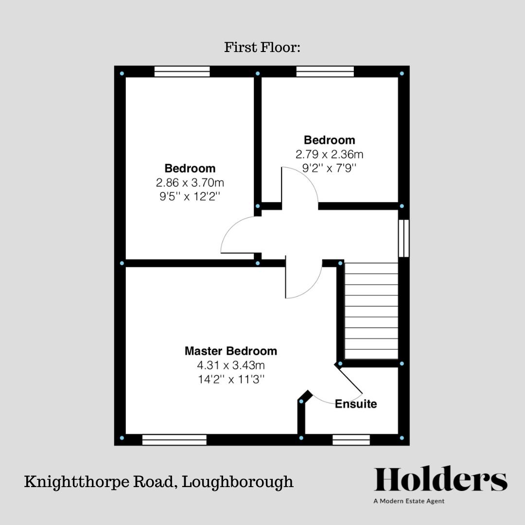 First Floor Floorplan for Knightthorpe Road, Loughborough