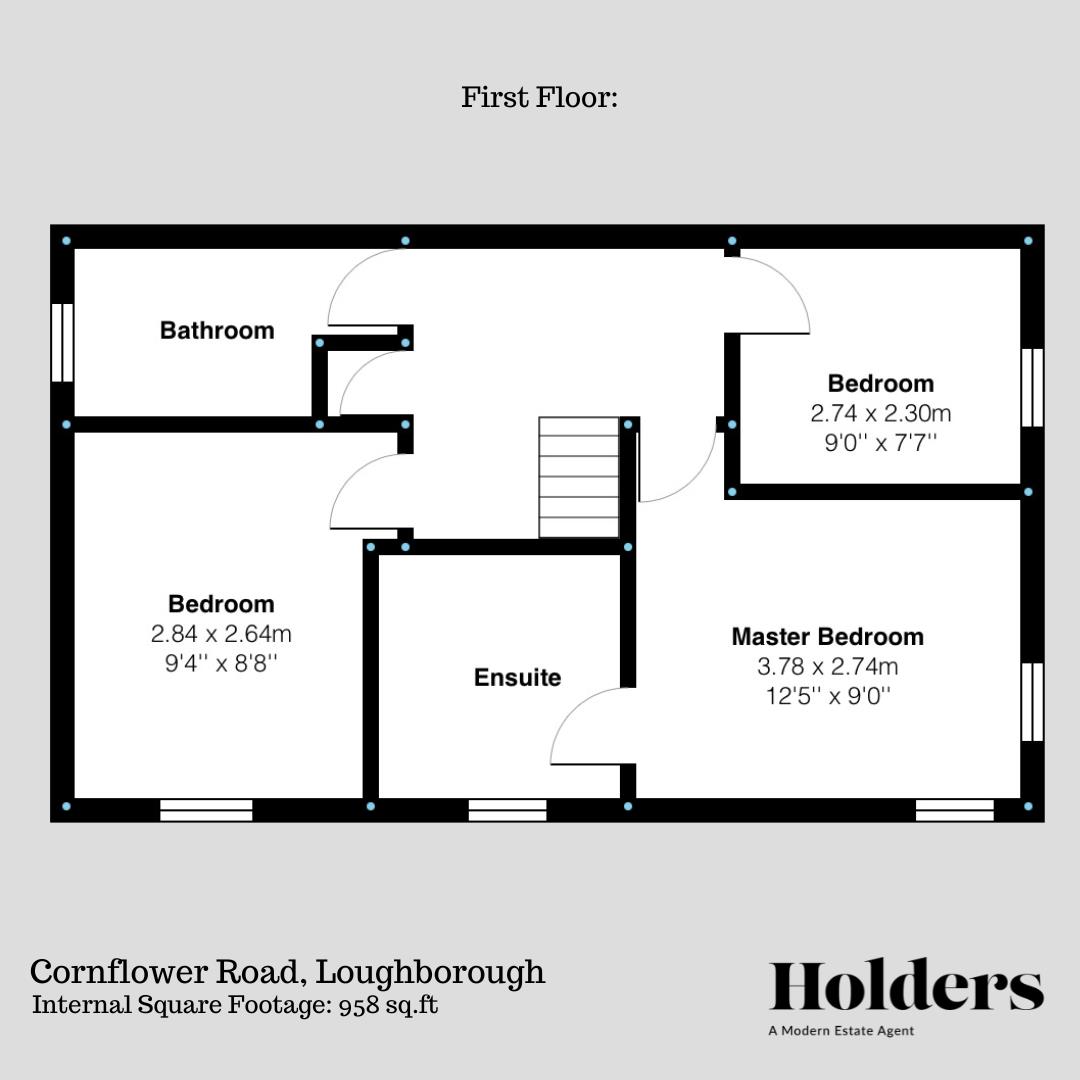 First Floor Floorplan for Cornflower Road, Loughborough