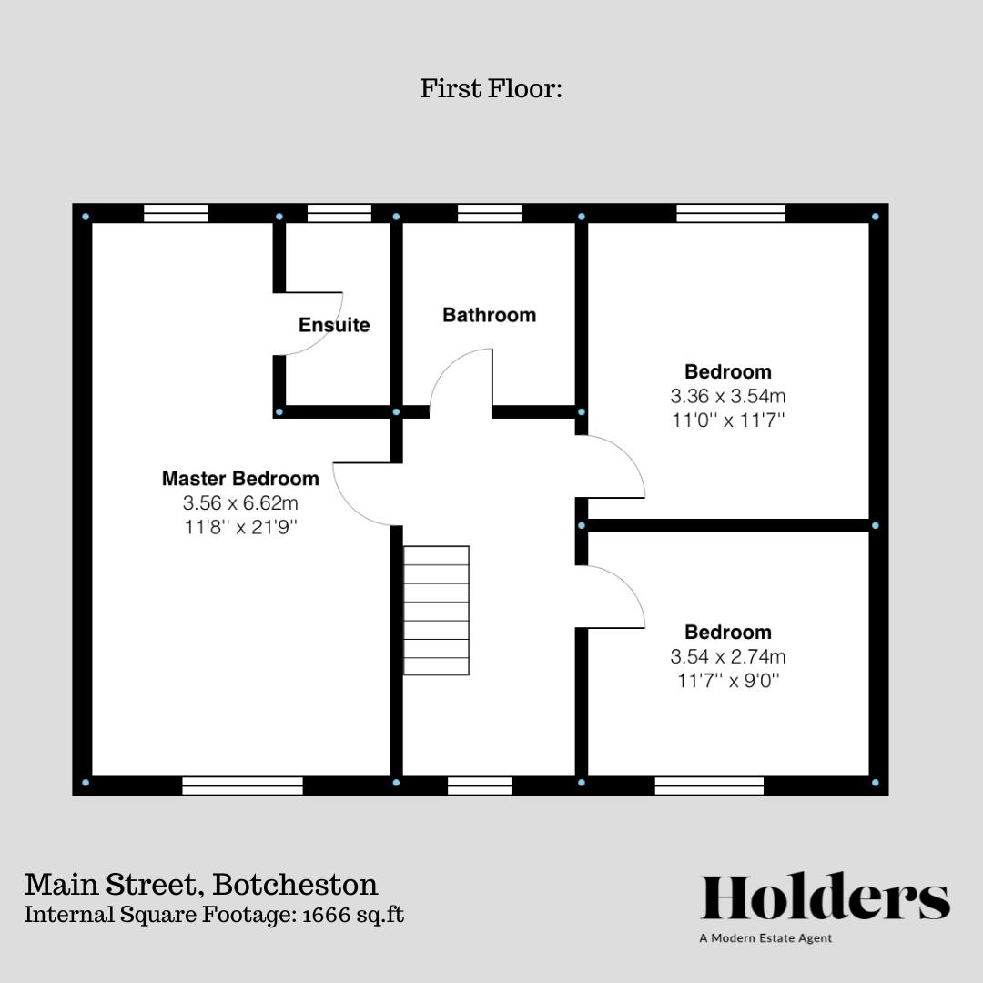 First Floor Floorplan for Main Street, Botcheston, Leicester