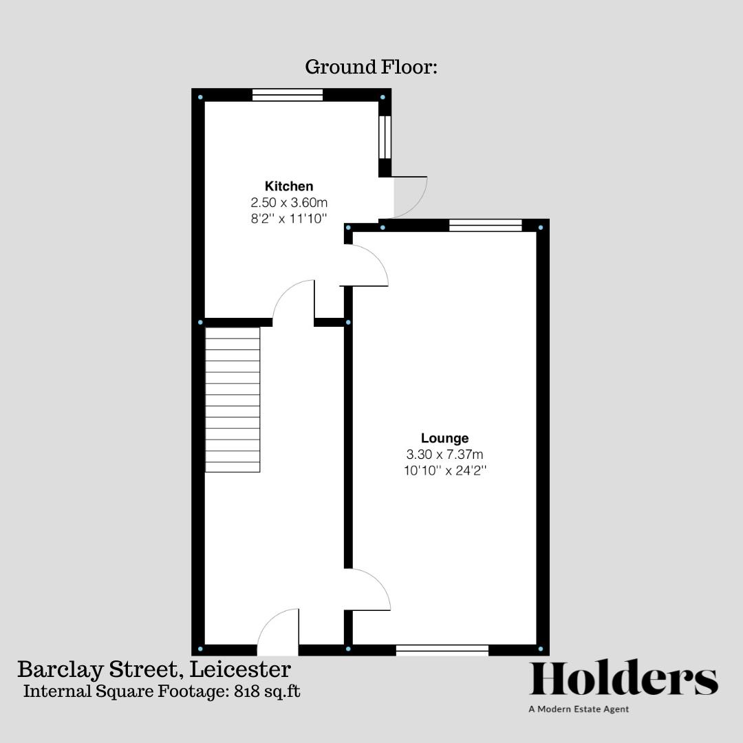 Ground Floor Floorplan for Barclay Street, Leicester