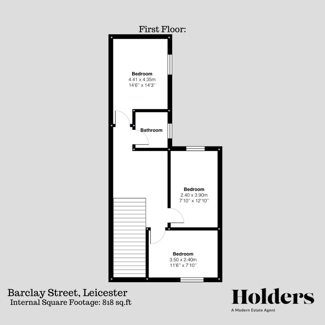 First Floor Floorplan for Barclay Street, Leicester