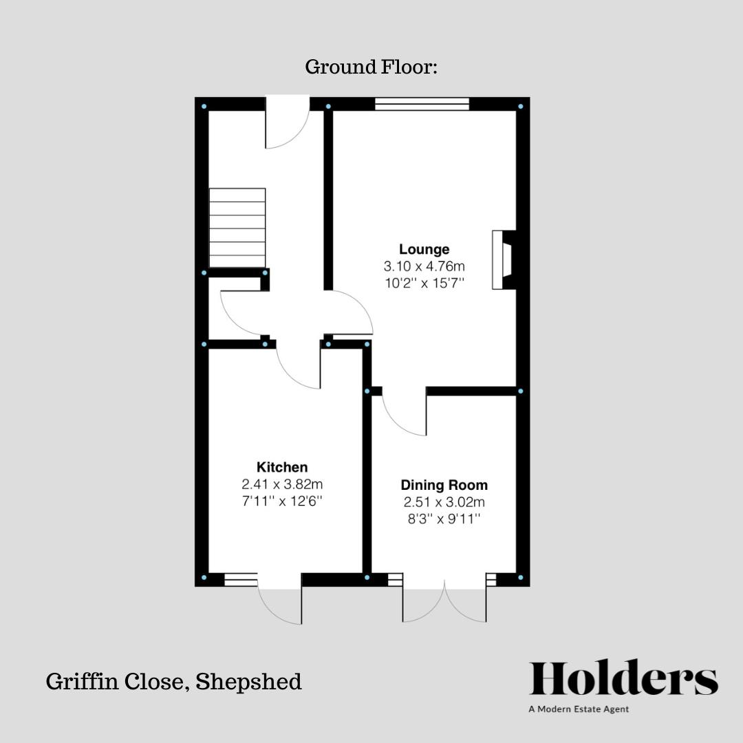 Ground Floor Floorplan for Griffin Close, Shepshed, Loughborough