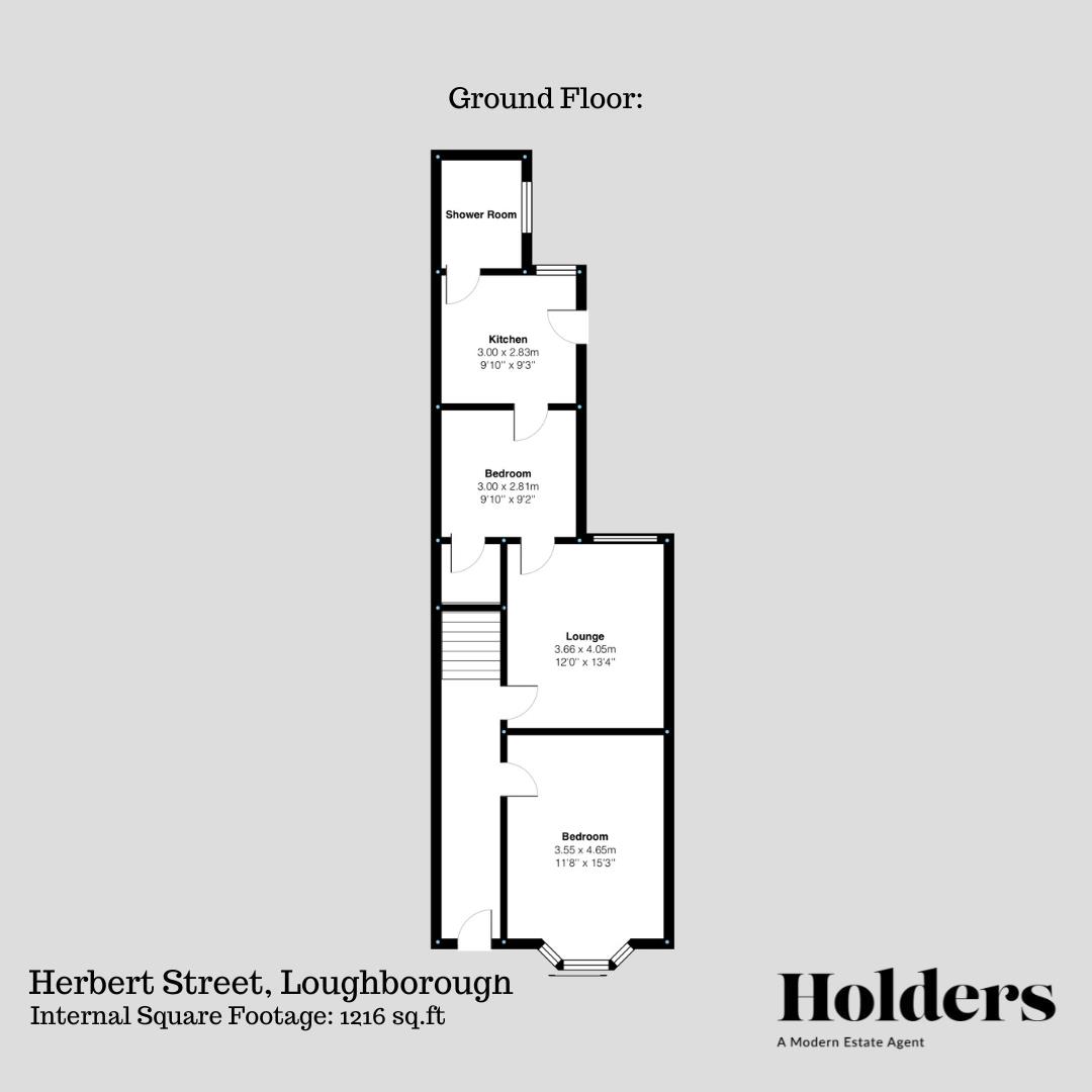 Ground Floor Floorplan for Herbert Street, Loughborough