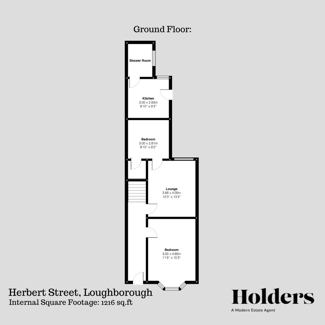 Ground Floor Floorplan for Herbert Street, Loughborough