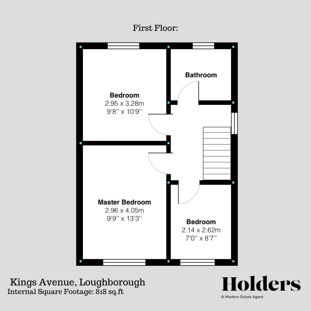 First Floor Floorplan for Kings Avenue, Loughborough