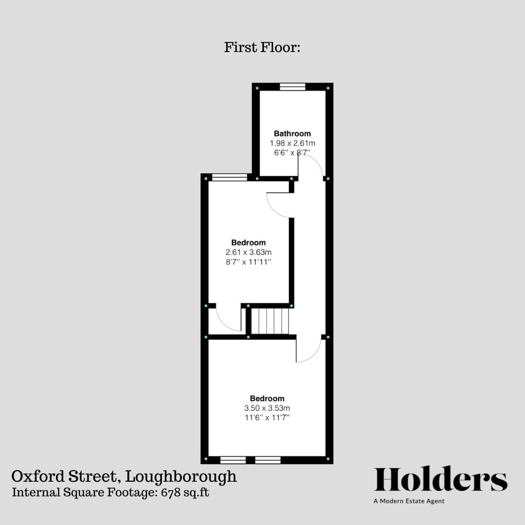 Ground Floor Floorplan for Oxford Street, Loughborough