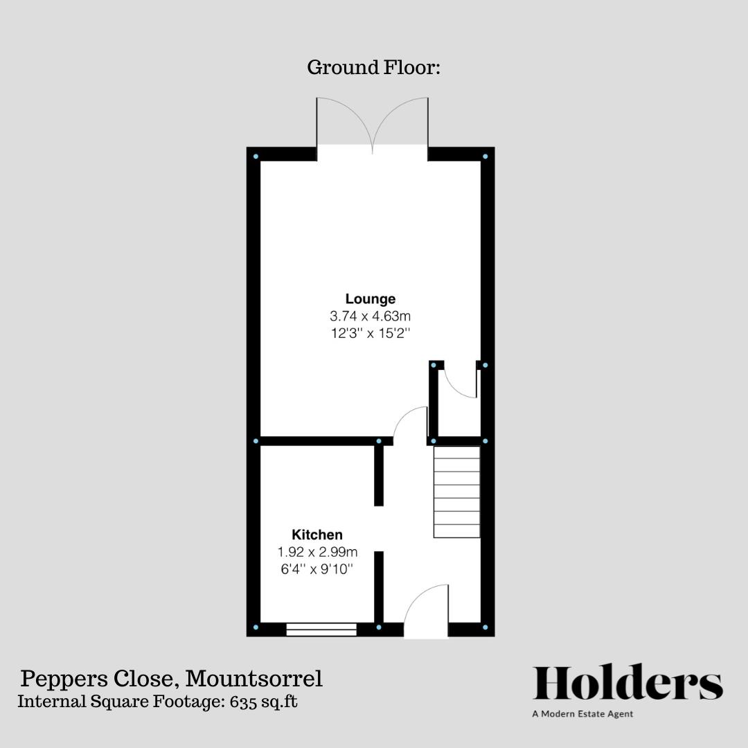 Ground Floor Floorplan for Peppers Close, Mountsorrel, Loughborough