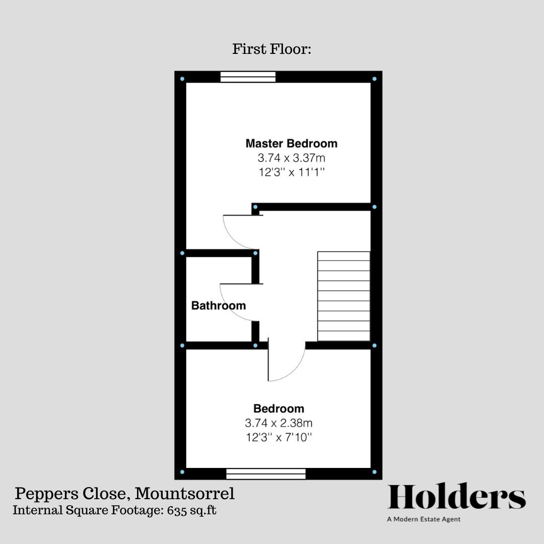 First Floor Floorplan for Peppers Close, Mountsorrel, Loughborough