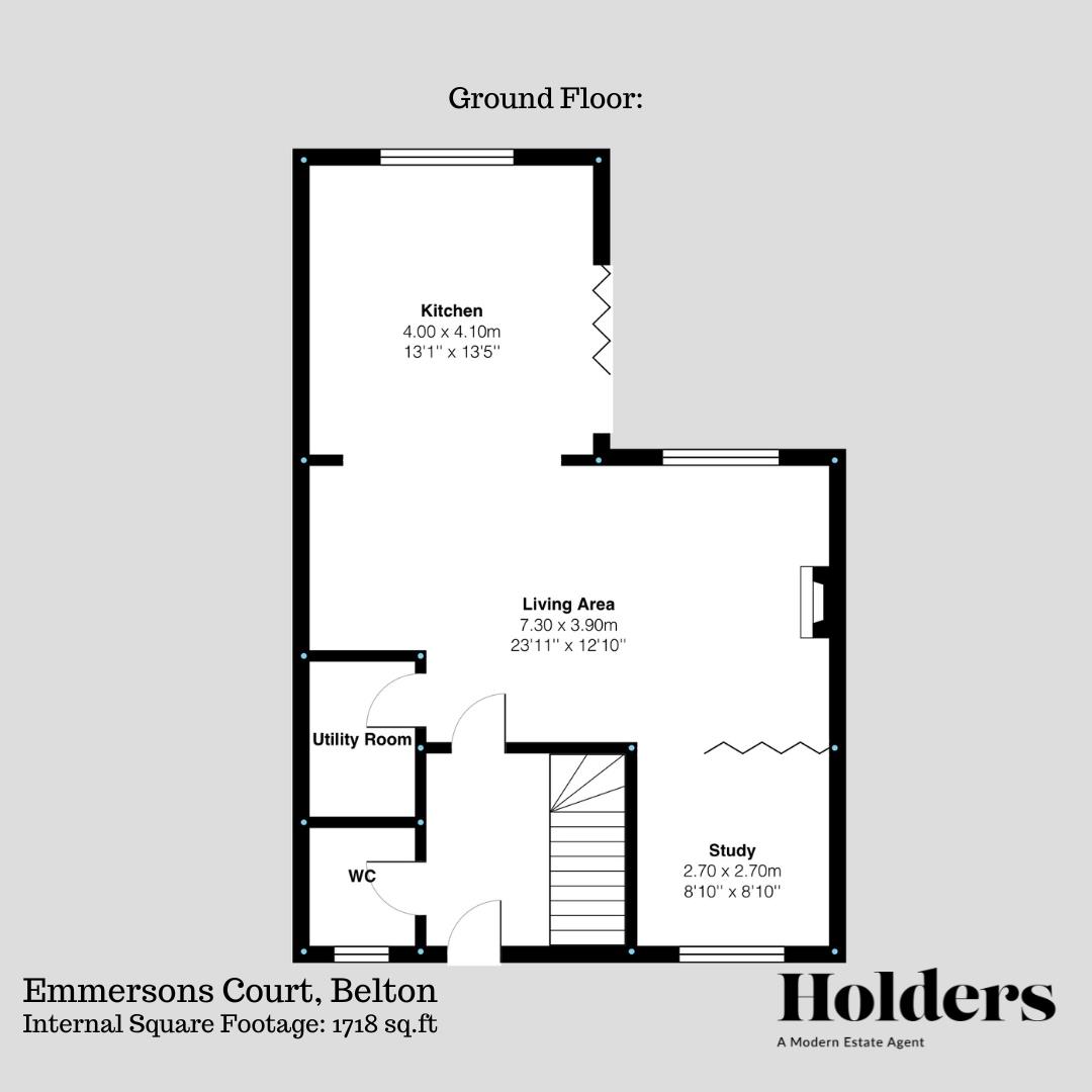 Ground Floor Floorplan for Emmersons Court, Belton, Loughborough