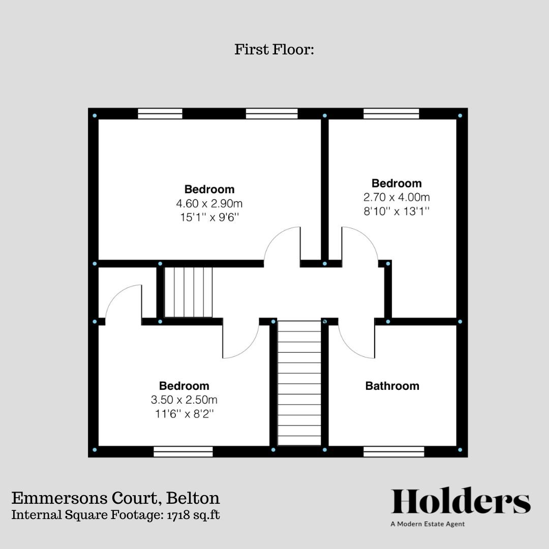 First Floor Floorplan for Emmersons Court, Belton, Loughborough