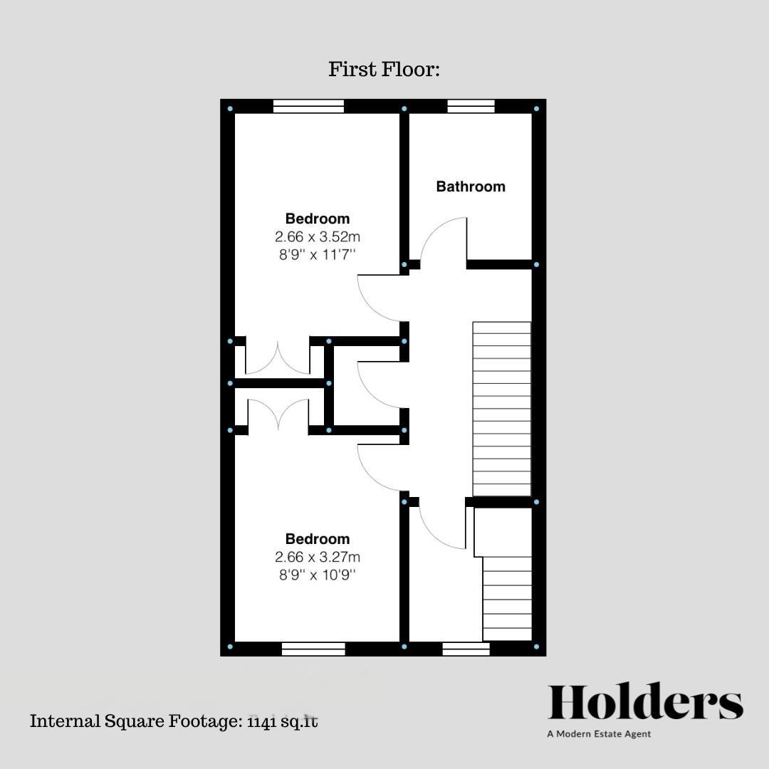 First floor Floorplan for Bobbin Drive, Loughborough