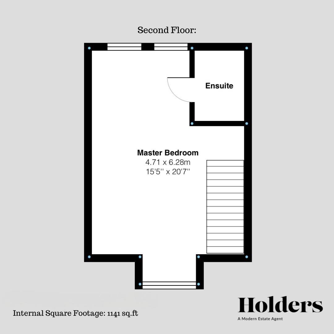 Second floor Floorplan for Bobbin Drive, Loughborough