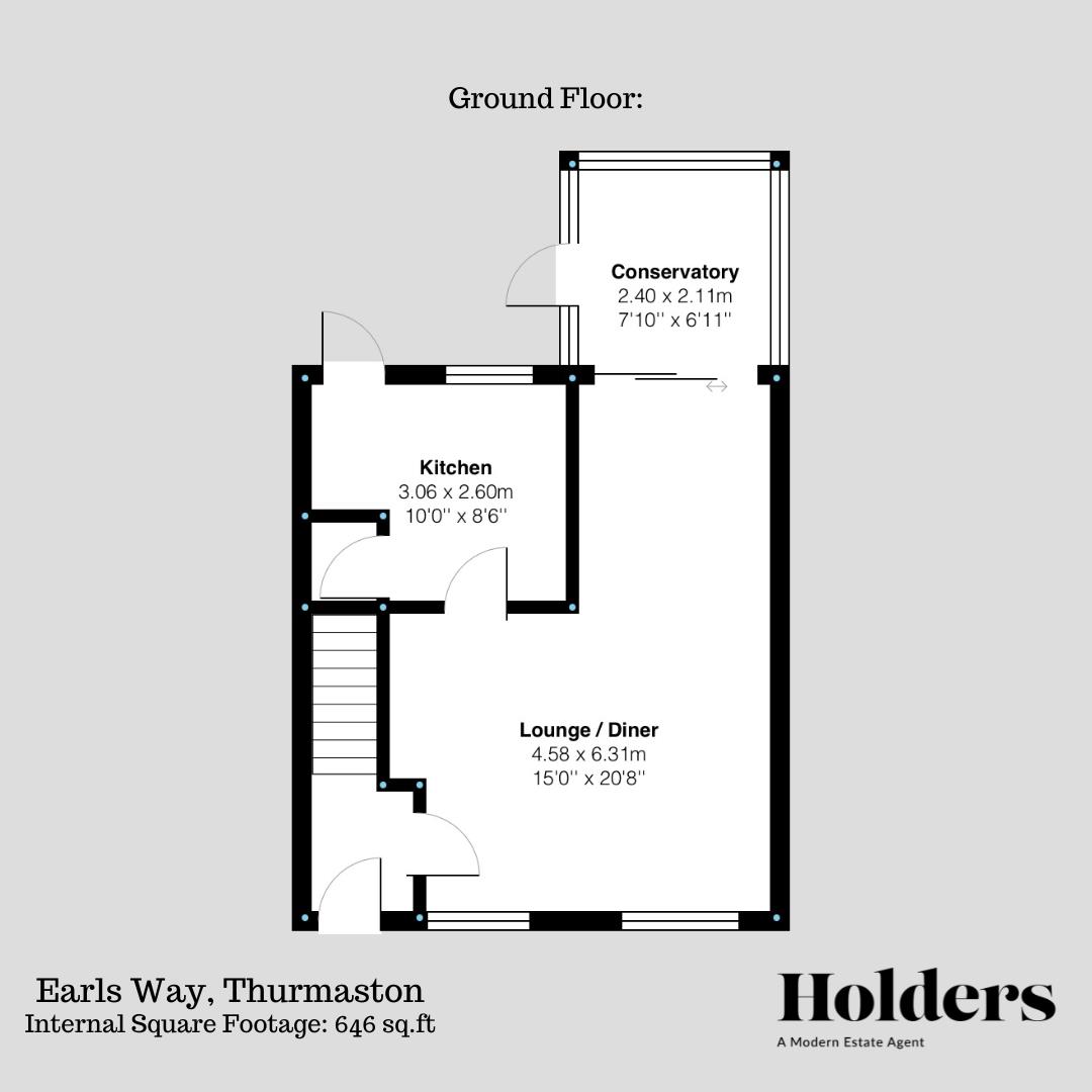 Ground Floor Floorplan for Earls Way, Thurmaston, Leicester