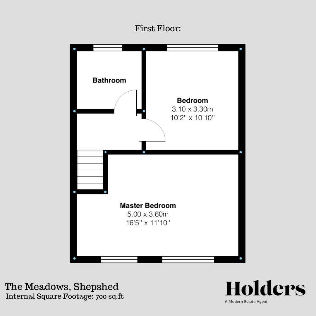 First Floor Floorplan for The Meadows, Shepshed, Loughborough