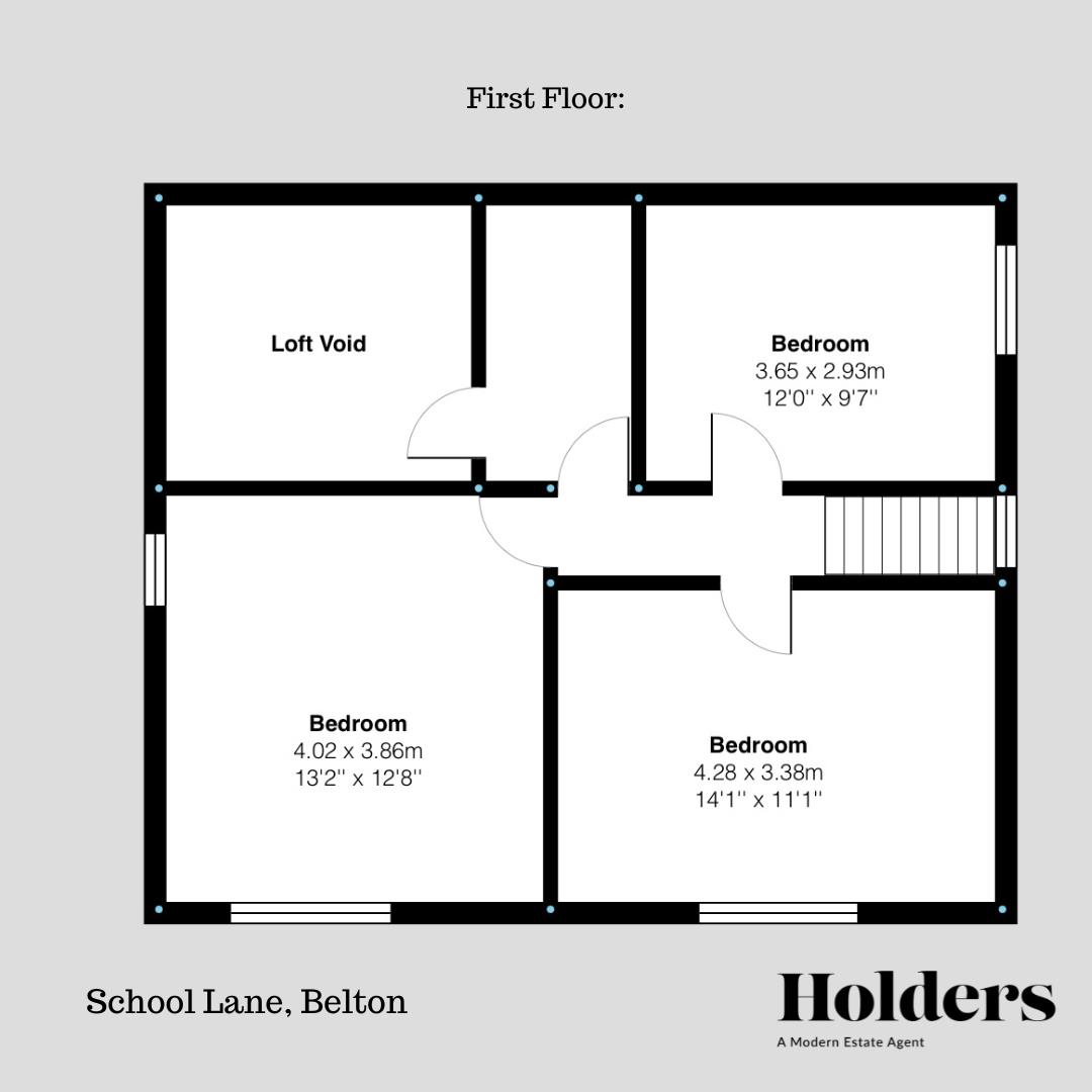 First Floor Floorplan for School Lane, Belton, Loughborough