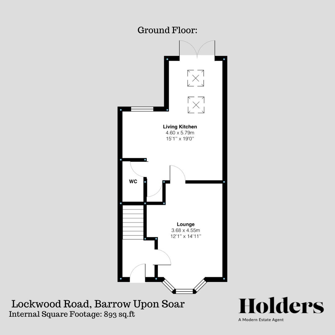 Ground Floor Floorplan for Lockwood Road, Barrow Upon Soar, Loughborough