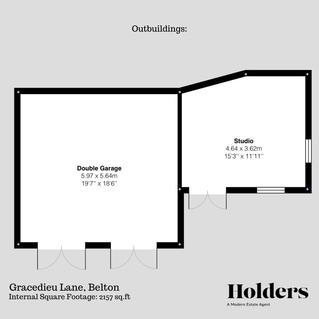 Outbuildings Floorplan for Gracedieu Lane, Belton, Loughborough