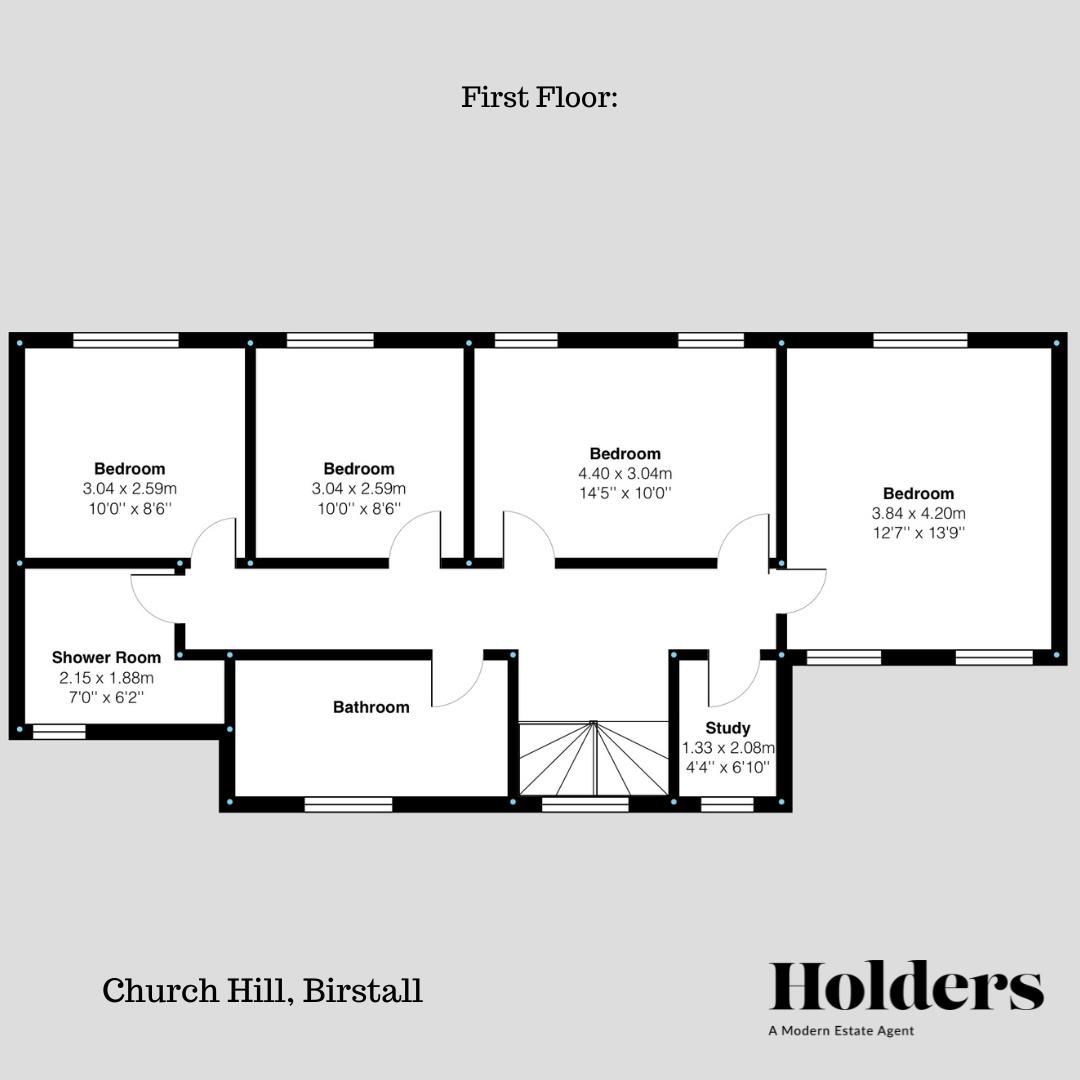 First Floor Floorplan for Church Hill, Birstall, Leicester