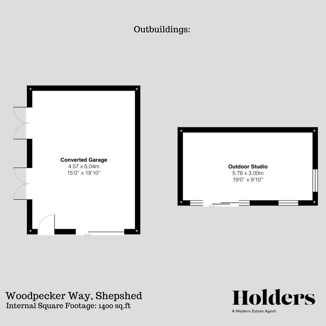 Outbuildings Floorplan for Woodpecker Way, Shepshed, Loughborough