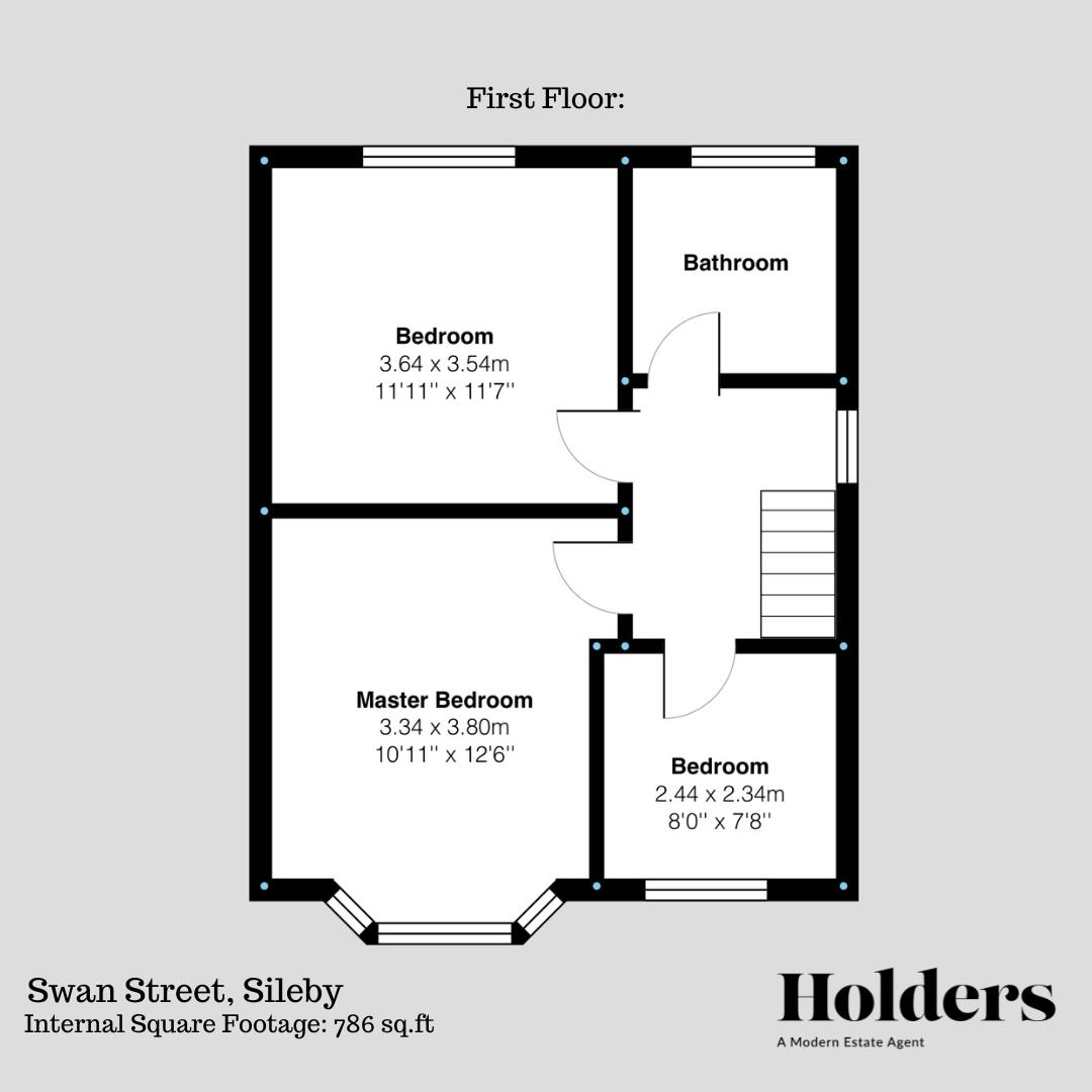 First Floor Floorplan for Swan Street, Sileby