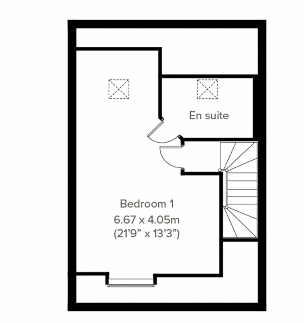 Second Floor Floorplan for Lansdeer Crescent, Hathern, Loughborough