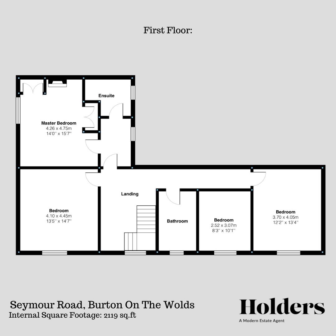 First Floor Floorplan for Seymour Road, Burton-On-The-Wolds, Loughborough