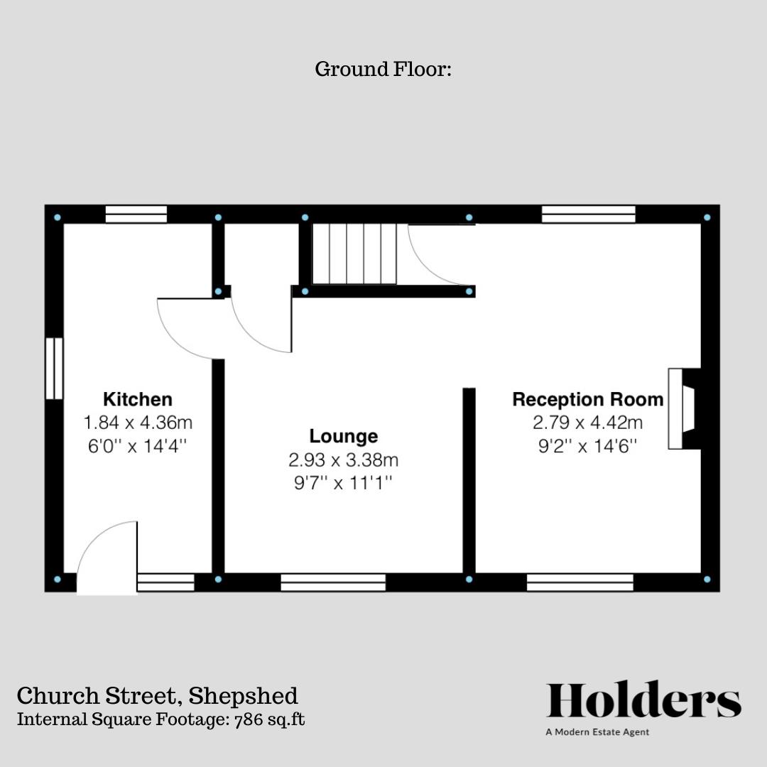 Ground Floor Floorplan for Church Street, Shepshed, Loughborough