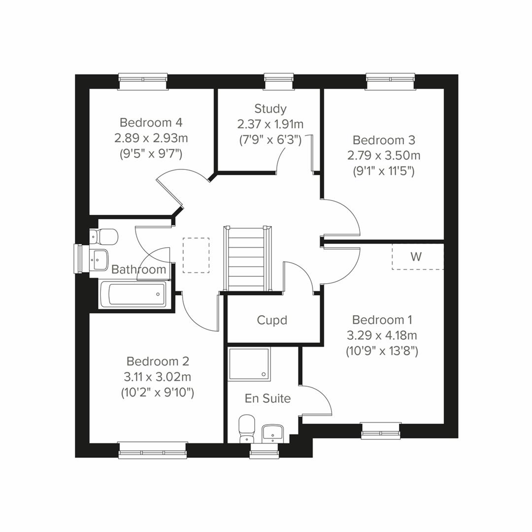 First Floor Floorplan for Windmill Way, Shepshed, Shepshed