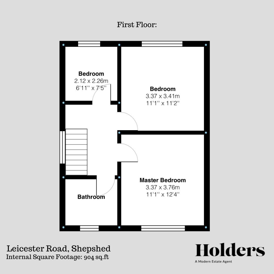 First Floor Floorplan for Leicester Road, Shepshed, Loughborough